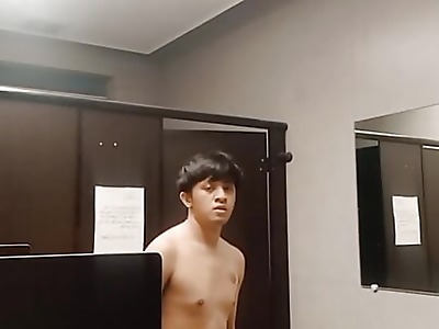 Wanking Young Asia Teen Alms-man